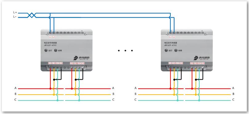 JBF62P-ATV2電壓信號(hào)傳感器（三相三線）接線圖