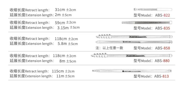 ABS-V2智控型一體二合一煙溫試驗器配套伸縮桿