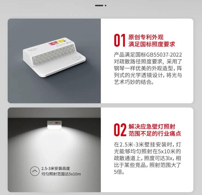 M-ZFZD-E5W3062敏華鋼琴壁燈消防應(yīng)急照明燈具6大賣點(diǎn)