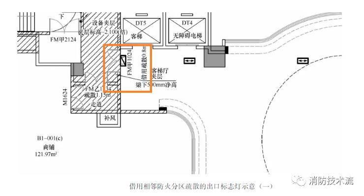 關(guān)于借用相鄰防火分區(qū)疏散出口需要滿足的條件