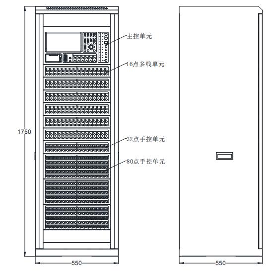 JB-QGL-C8020火災(zāi)報警控制器（聯(lián)動型）外形尺寸